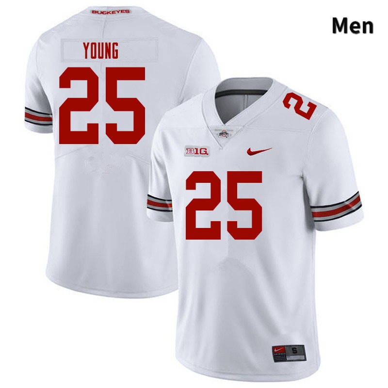 Ohio State Buckeyes Craig Young Men's #25 White Authentic Stitched College Football Jersey